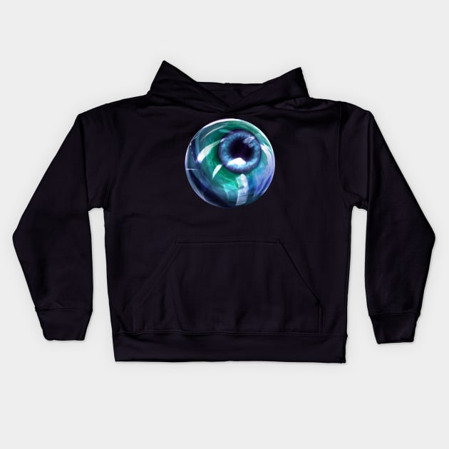 Eyeball of Fluorite Kids Hoodie by rlizmosher15